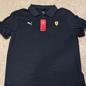 Puma Black Ferrari Logo Men's Polo